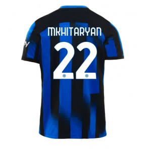 Lacne Muži Futbalové dres Inter Milan Henrikh Mkhitaryan #22 2023-24 Krátky Rukáv - Domáci